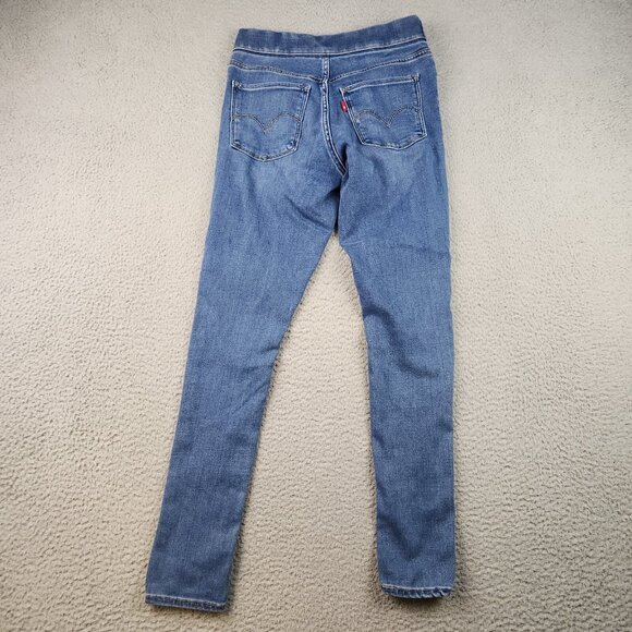 Levi's Womens Pull-On Mid-Rise Shaping Skinny Stretch Denim Jeans Size 26 Denim - Picture 2 of 10